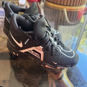Nike Alpha Black and White Sports Cleats